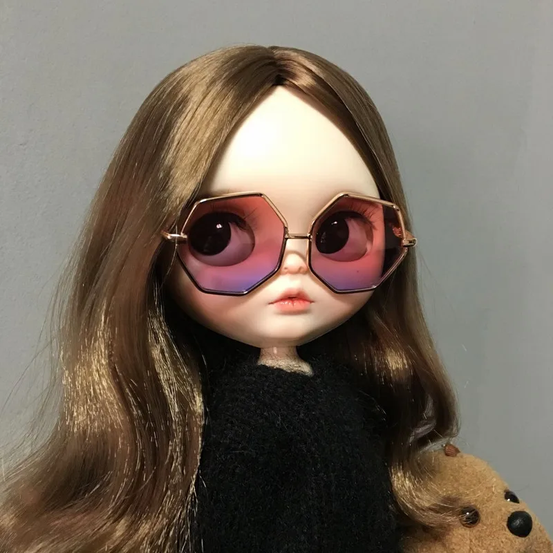 Новая кукла шестигранные солнцезащитные очки Blyth очки BJD солнцезащитные очки BL-CC1230(подходит для Блит, Blythedoll, ледяная кукла