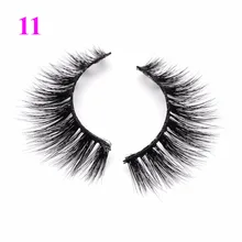 3D настоящий 1 пара ресниц норки ручной работы полный клей для накладных ресниц натуральные накладные ресницы 11