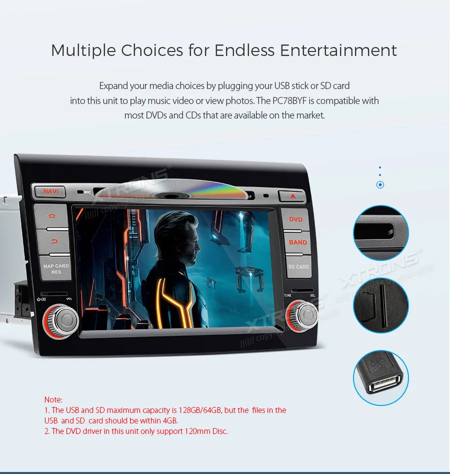 Excellent 7" Android 8.1 Oreo OS Car DVD Multimedia Navigation GPS Radio for Fiat Bravo (198) 2007-2014 with Split Screen Function Support 11