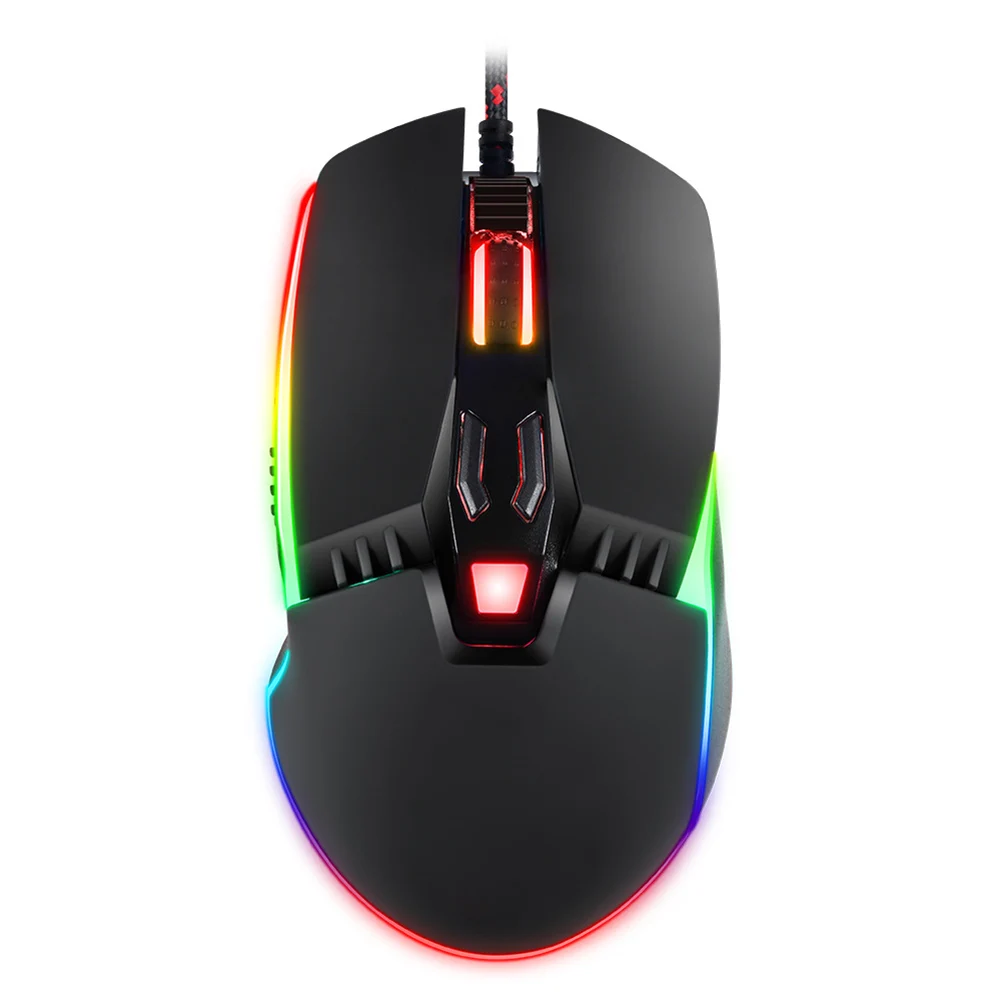 

Wired Gaming Mouse 4000 DPI 4-Speed DPI Adjustment RGB Backlight for Laptop PC NK-Shopping