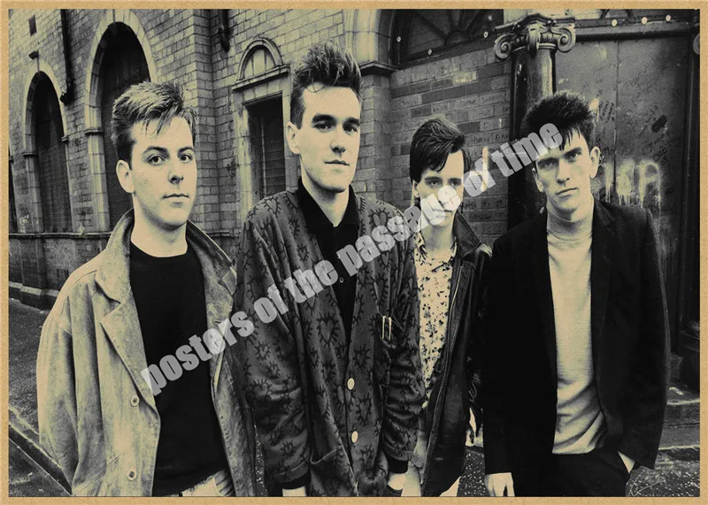 Ностальгический рок The Smiths с фото группы старая бумага плакат армейский вентилятор гостиная художественные изделия для стен стикер бар дизайн - Цвет: Розовый