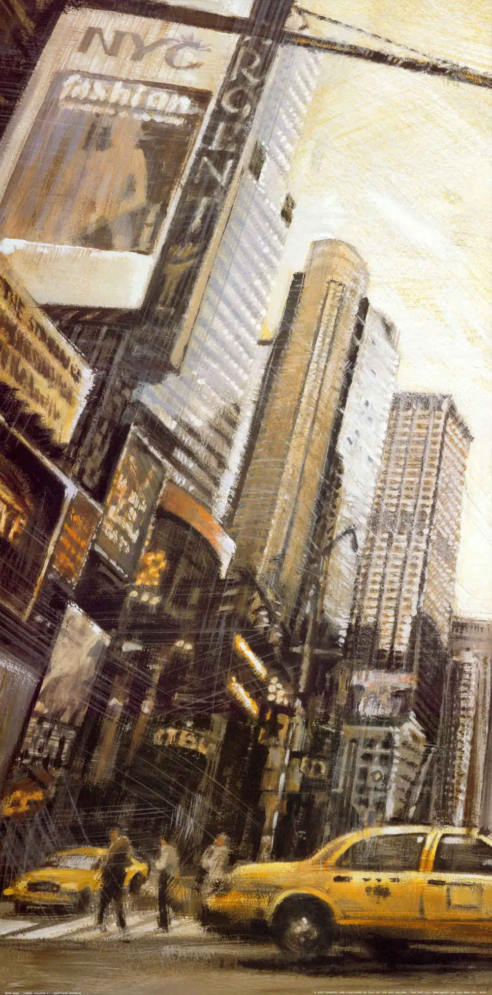 Best Quality Photo printed on Canvas NYC street Poster arts Street View