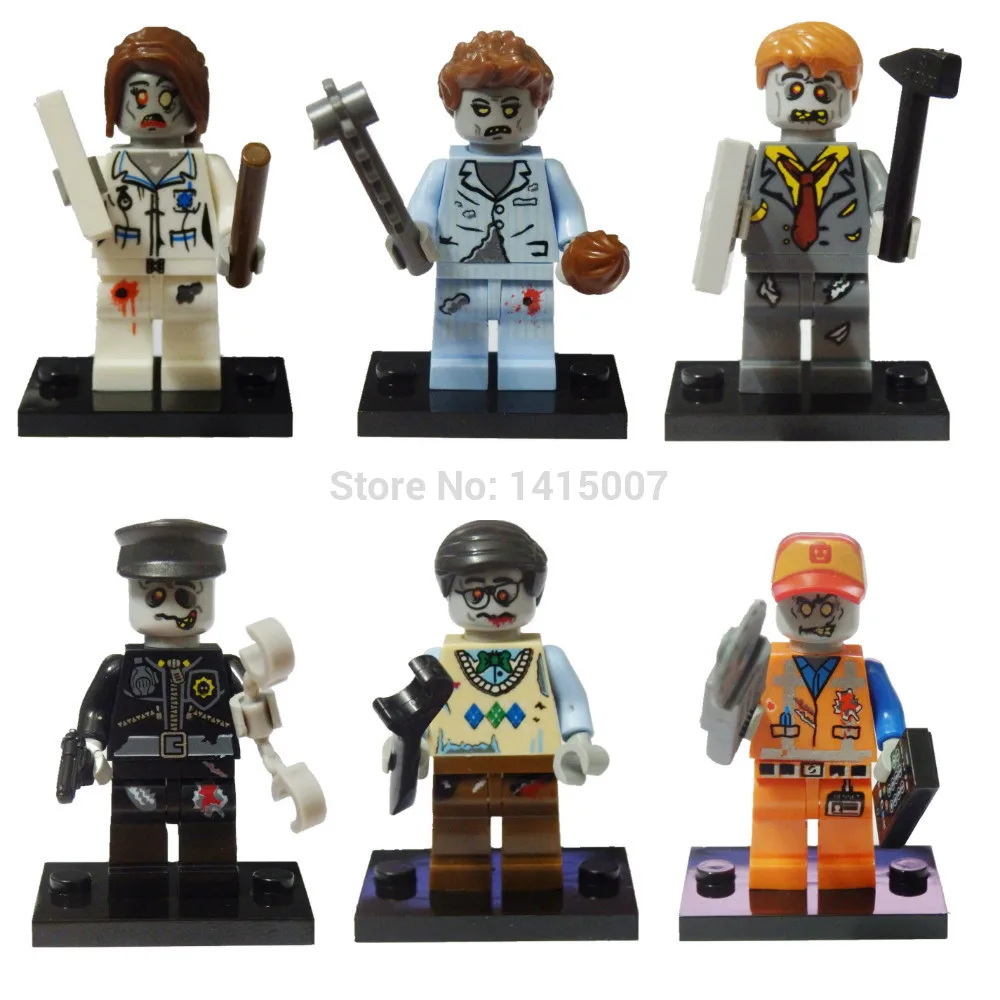 

Decool 601-606 Building Blocks Super Heroes ZOMBIE WORLD Figures Action building Blocks Bricks diy Toys