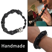 1 шт., модный трубчатый браслет ручной работы с бусинами, портативный комплект для курения, креативный модный браслет, стильная металлическая сигаретная трубка