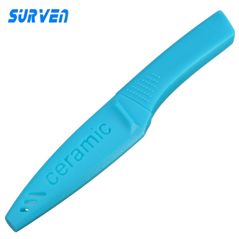 SURVEN Brand 3 inch Chef Kitchen Ceramic Knife Zirconia Fruit Paring Vegetable Knives Cooking Knife With Covers Random Color SURVEN Brand 3 inch Chef Kitchen Ceramic Knife Zirconia Fruit Paring Vegetable Knives Cooking Knife With Covers Random Color