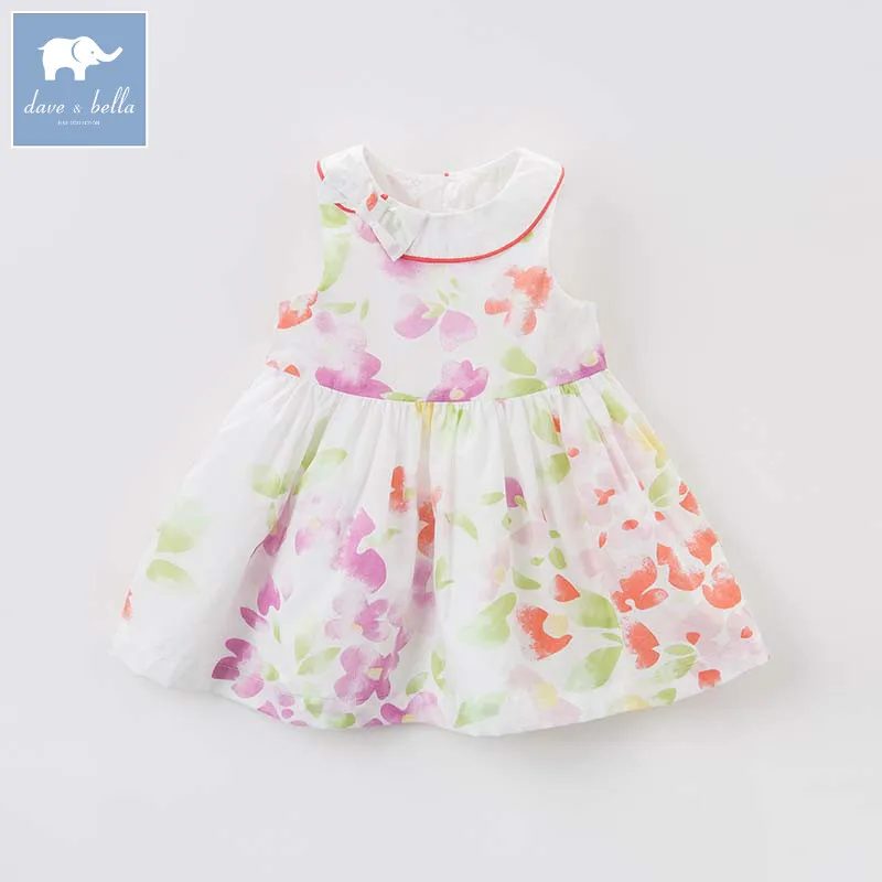 

Dave bella baby girls floral dress children princess clothing toddler summer party wedding costumes kids gown DBJ7285