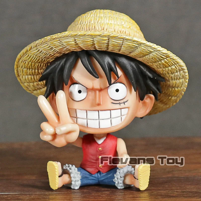 

One Piece Monkey D Luffy Victory Ver. PVC Figure Luffy Big Head Doll Figurine Model Toy Collection