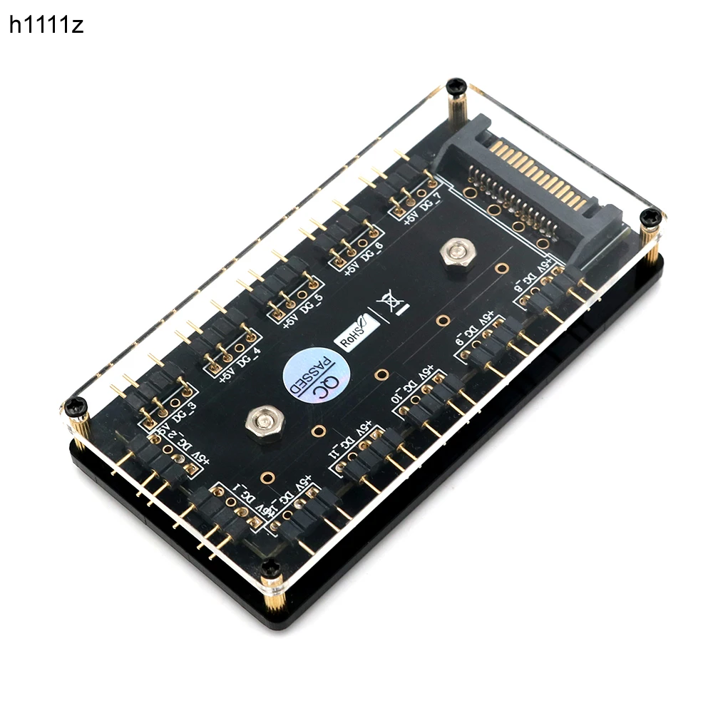 Светодиодный разветвитель RGB 12 каналов 5 В С PMMA чехлом и магнитным