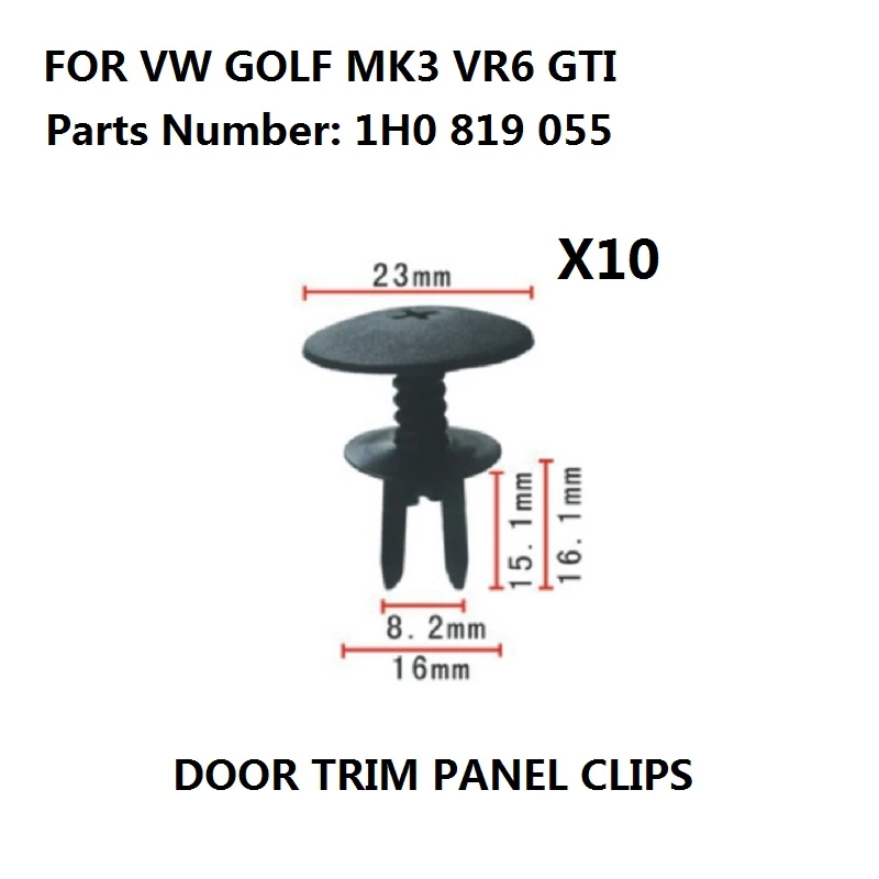X10 Pieces For Vw Golf Mk3 Gti Vr6 Windscreen Scuttle Rain Tray Clips New  High Quality Parts 1h0 819 055, New - Auto Fastener & Clip - AliExpress