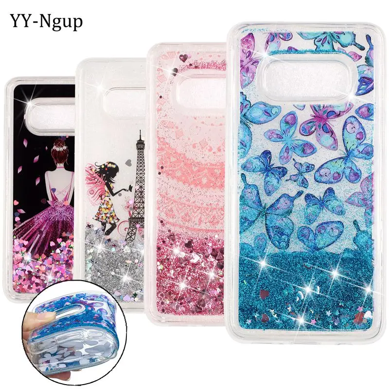 

S9 S10 Case for Coque Samsung Galaxy S10 Case Liquid quicksand Silicone Cover for Funda Samsung S8 S9 S10 Plus S7 Edge Case etui