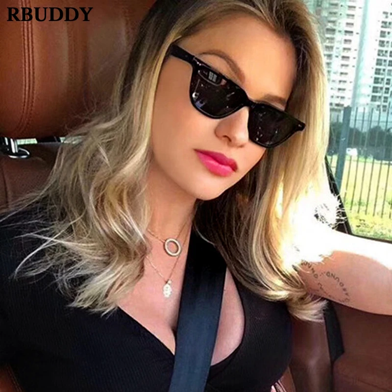 RBUDDY 2019 маленькие квадратные солнцезащитные очки кошачий глаз женские ретро