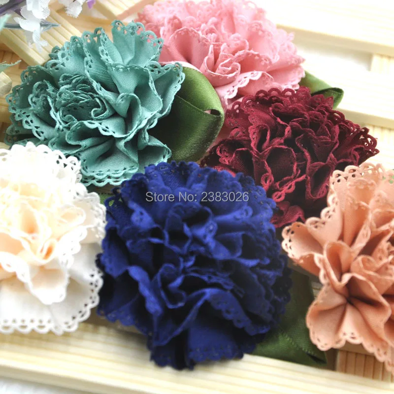 10 шт ткань цветы на лентах аппликации для свадебного декора Craft Mix E313