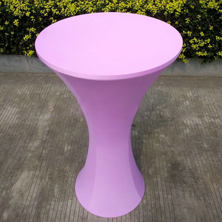 Online Get Lilac Table Cloths Aliexpress Alibaba Group Free Shipping 10pcs Lavender Lilac Round Based Elastic Wedding Spandex Tail Table Cloths Lycra Stretch Bar Covers
