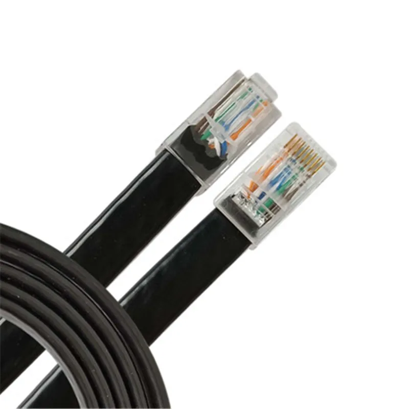 RJ45 crystal head 15U flat cable 24AWG six line vci12 on