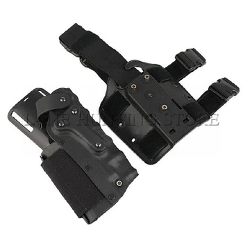

Black Tactical Holster W/ Leg Belt Platform Hunting Airsoft Right Left Hand Universal Gun Holster for GL 17 M9 1911 P226