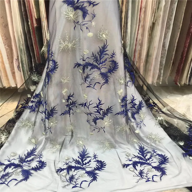 

New Arrival African Lace Fabric High Quality Lace french Nigerian mesh Lace With Stones for dress.free shipping HJ1402-1