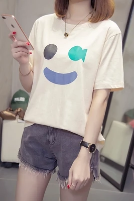 

CHUNLI Large size XL 2XL 3XL 4XL 2019 Women's Spring-Summer Loose Short Sleeve T-Shirt