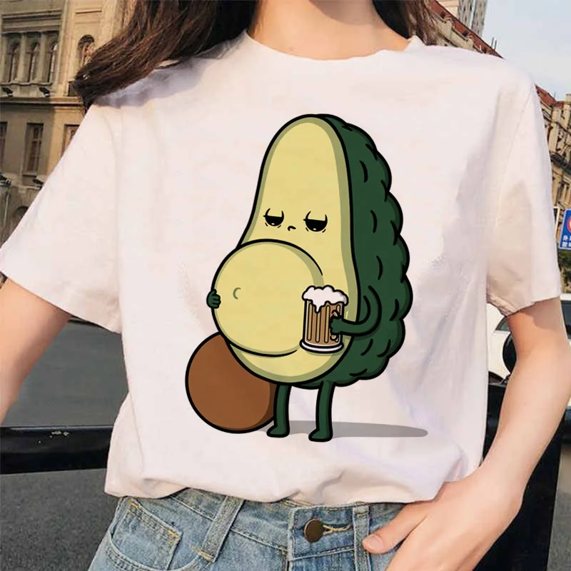 

Avocado T Shirt Women Harajuku Grunge Kawaii Femme Top Shirts Vegan T-shirt Graphic Streetwear Tee 90s Clothes Female Tshirt