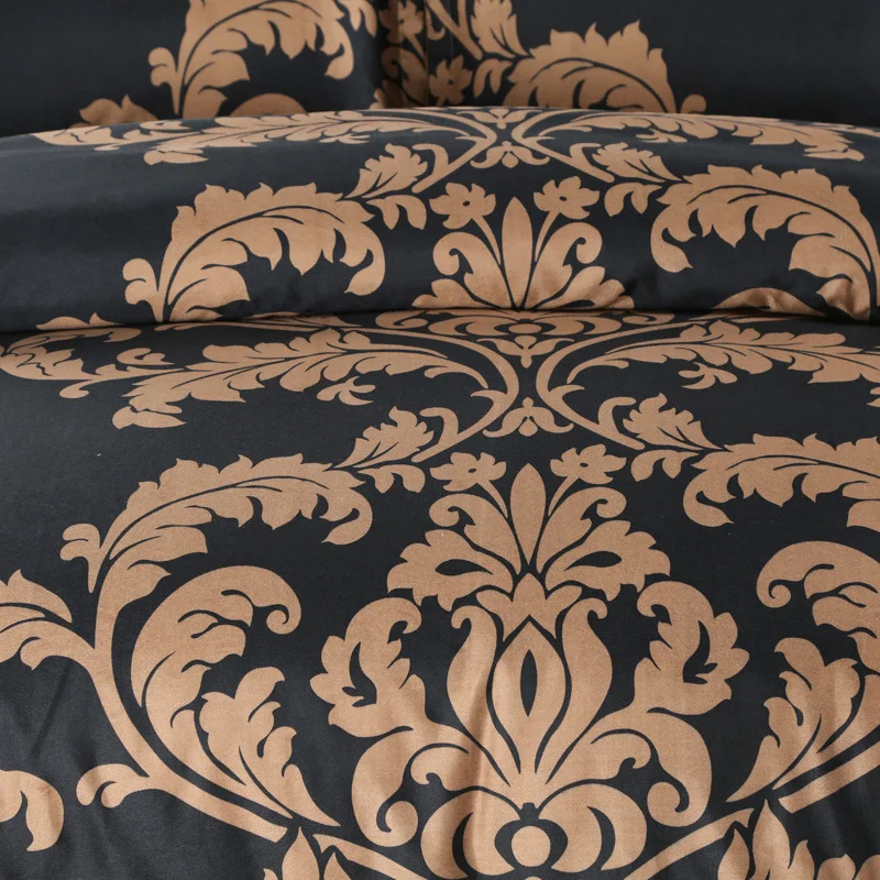 Европейский жаккард комплект постельного белья полиэстер queen Размер красное постельное белье с цветочным узором мягкий и удобный набор постельных принадлежностей