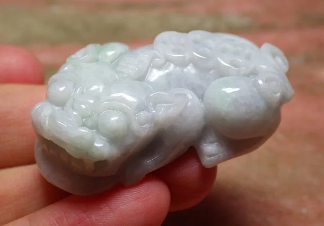 Certified Green Natural A Jade jadeite pendant Dragon Pi Xiu Money Coin