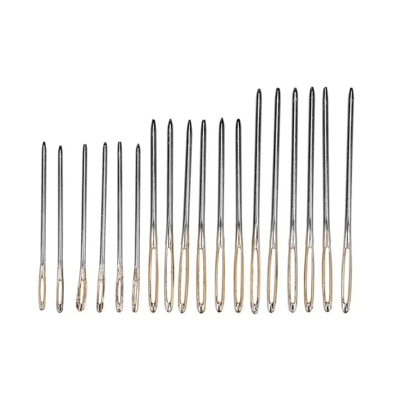 18Pcs 5.2cm 6cm 7cm Big Eyes Needles for Ribbon Embroidery Sewing