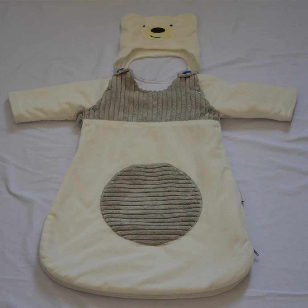 Модные унисекс для новорожденных зимние спальные мешки для мальчиков и девочек, спальные мешки с крышкой для младенцев, хлопковые анти-Типи конверт 60 см