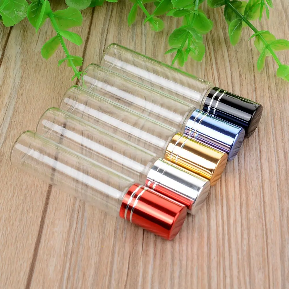 

ISKYBOB 10ML Travel Clear Roller Refillable Essential Oil Roll-on Glass Perfume Bottle Travel Accessories