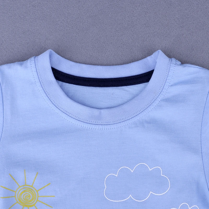 Мультфильм динозавра футболка мальчиков 2018 летние Детская одежда для малышей хлопковые топы для маленьких мальчиков Bobo Bebe футболка MBT058