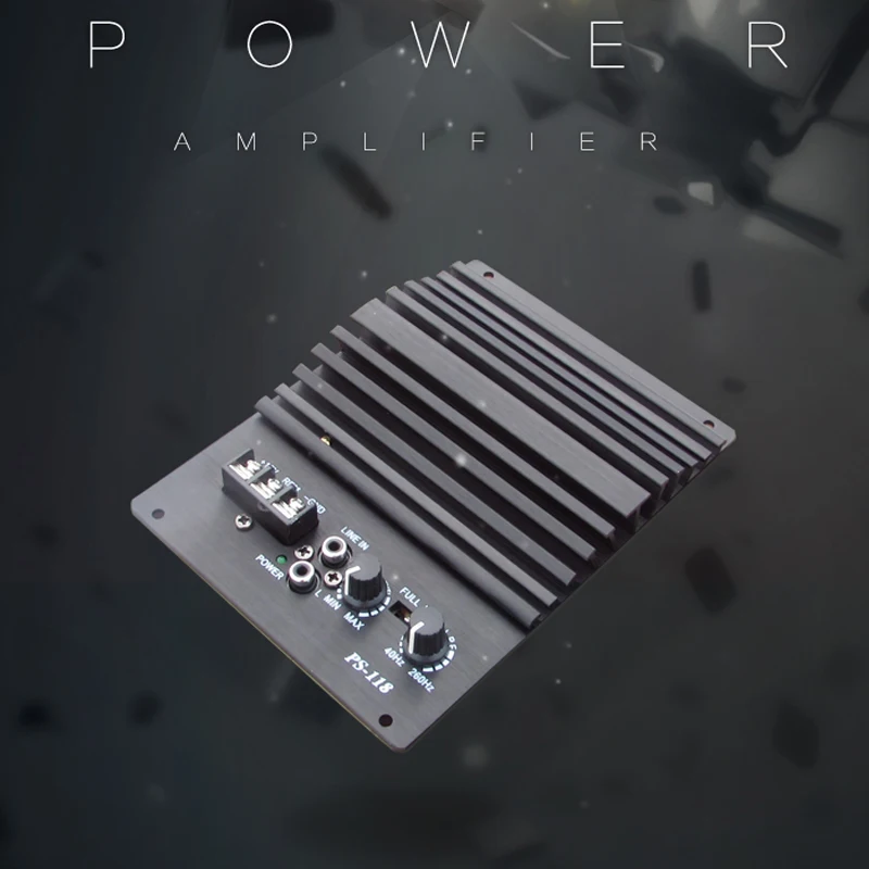 

100W 12V Car High Power Subwoofer Audio Amplifier Auto HiFi Monaural Aluminum Alloy Amplifiers Board