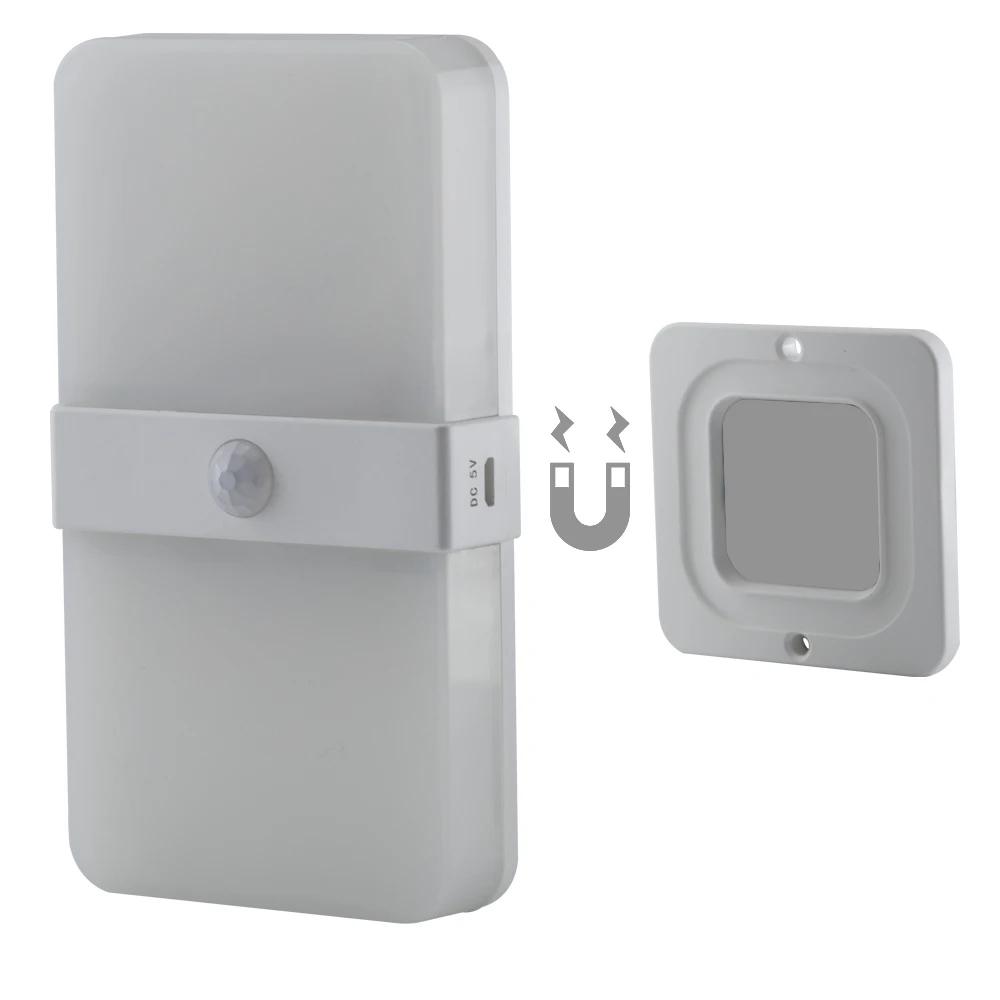  Two color rechargeable Magnetic Motion Sensor led cabinet Light auto on off PIR sensor Wall Lamp be - 32922183414