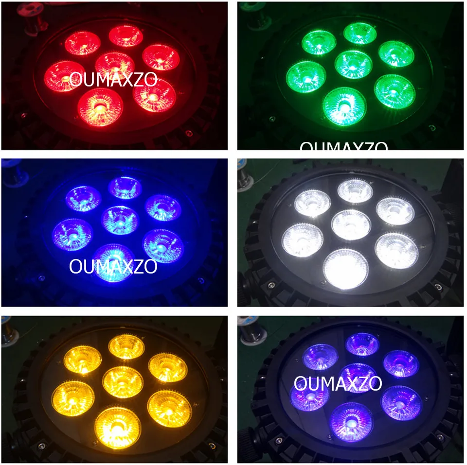 Conduziu a Luz do Palco Rgbaw plus uv Rgbwa plus uv w ao ar 6in1 6 Pçs e lote Slimpro 7 18 Livre Par 64 à Prova d' Água Luz Par 6in1 7 12 w à Prova d' Água 20 6in1 6 pçs lote SlimPro-7 * 18