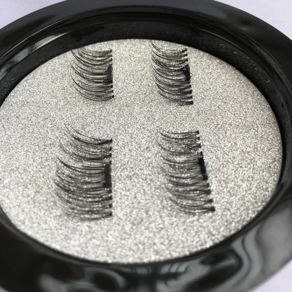 Fashion 3D Magnetic Eyelash 2 Styles Mink Material Eyelashes Magnet 4 PiecesBox 3D Mink Cilia Individual Eyelash Extension