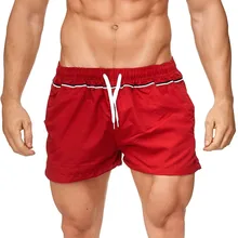 Мужские пляжные шорты, мужские шорты для серфинга, быстросохнущие спортивные плавки, мужские повседневные одноцветные пляжные шорты