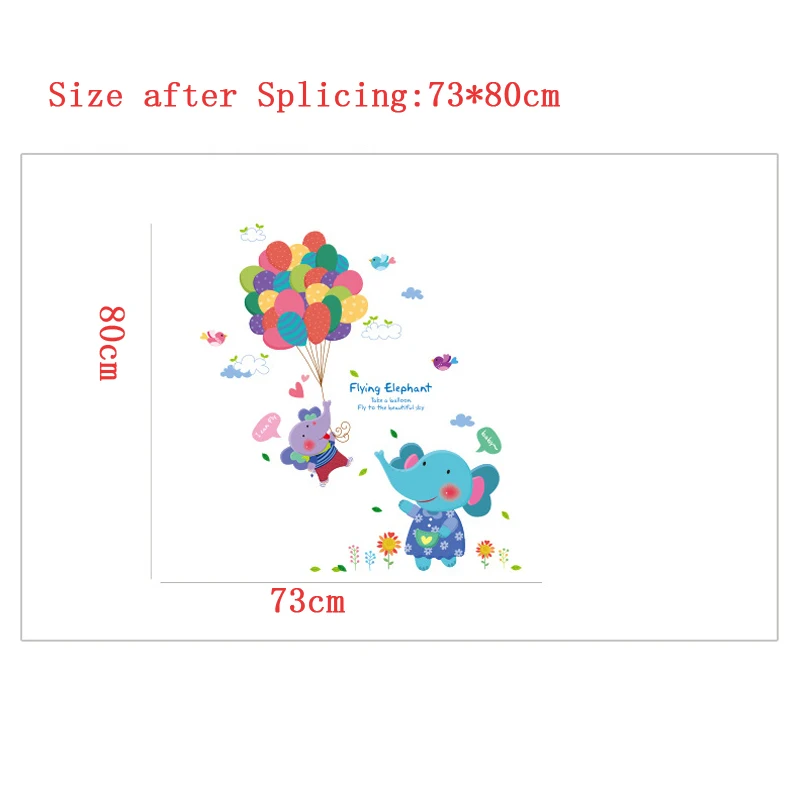 Tofok Кролик Воздушный шар DIY наклейки на стену детская спальня гостиная мультфильм наклейки на стены Отделка детской стены мебель Фреска
