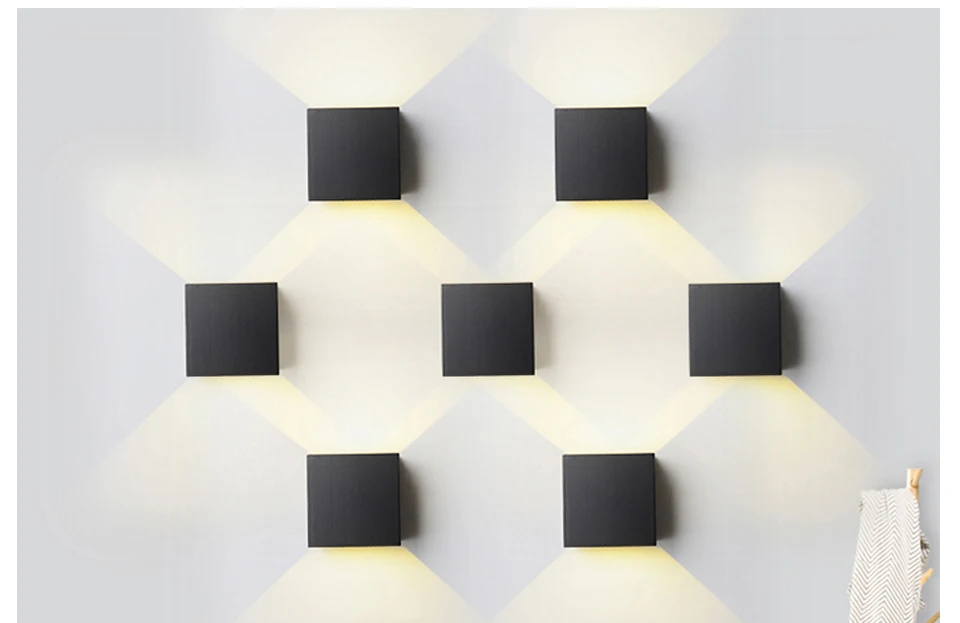 LED Wall Night Light for Bedroom 90-265V 7W Night Lamp LED COB Indoor Lighting BlackWhite Switch Living Room Wall Night Lights  (9)