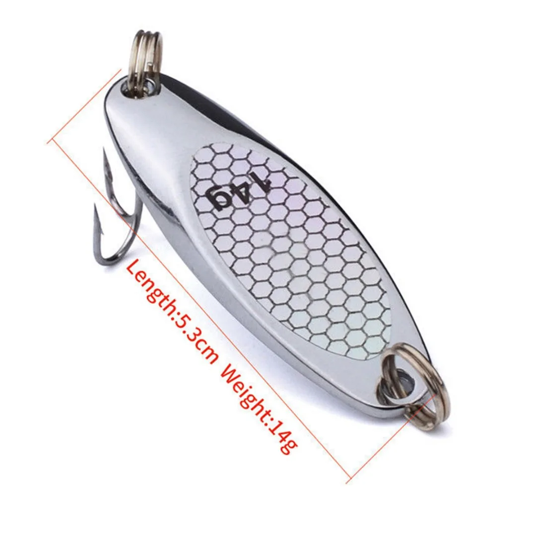 1Pcs High Quality 3g-40g Metal Spoon Fishing Lures Hard Baits Silver Spoon Lure For Fishing Baits Sea Lures Tool 9 Sizes