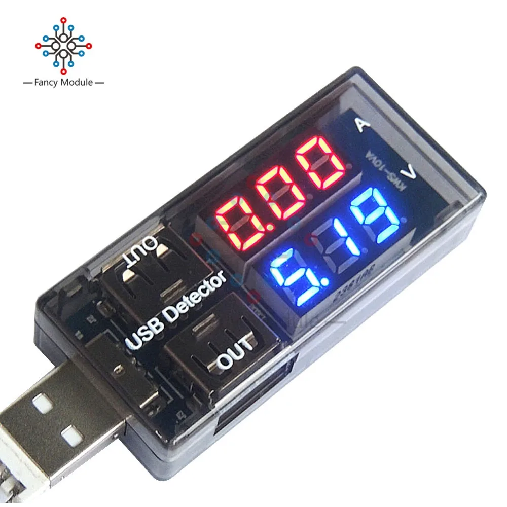 

Hight Quality Red+Blue Dual USB Current Voltage Charging Detector Tester Battery Voltmeter Ammeter Charger Doctor Free Shipping