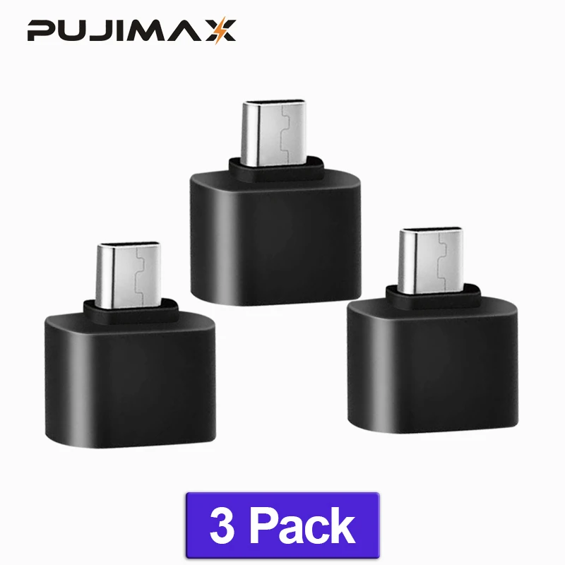 

PUJIMAX 3 Pack Mini OTG Adapter for Mobile Phone Tablet Card Reader Micro USB adapter for Flash Mouse Keyboard Expansions