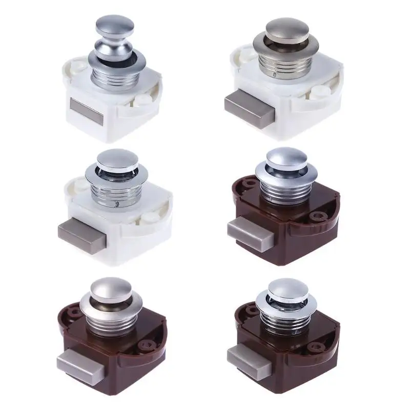 

Car Furniture Hardware Camper Car Push Lock Keyless Push Button Locks Camper Car Lock RV Caravan Boat Cabinet Latch Button Lock