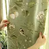 American Country Garden Cotton Linen Green Window Curtains For Living Room Birds Printed Bedroom Window Blackout Drapes WP145-40 ► Photo 2/6