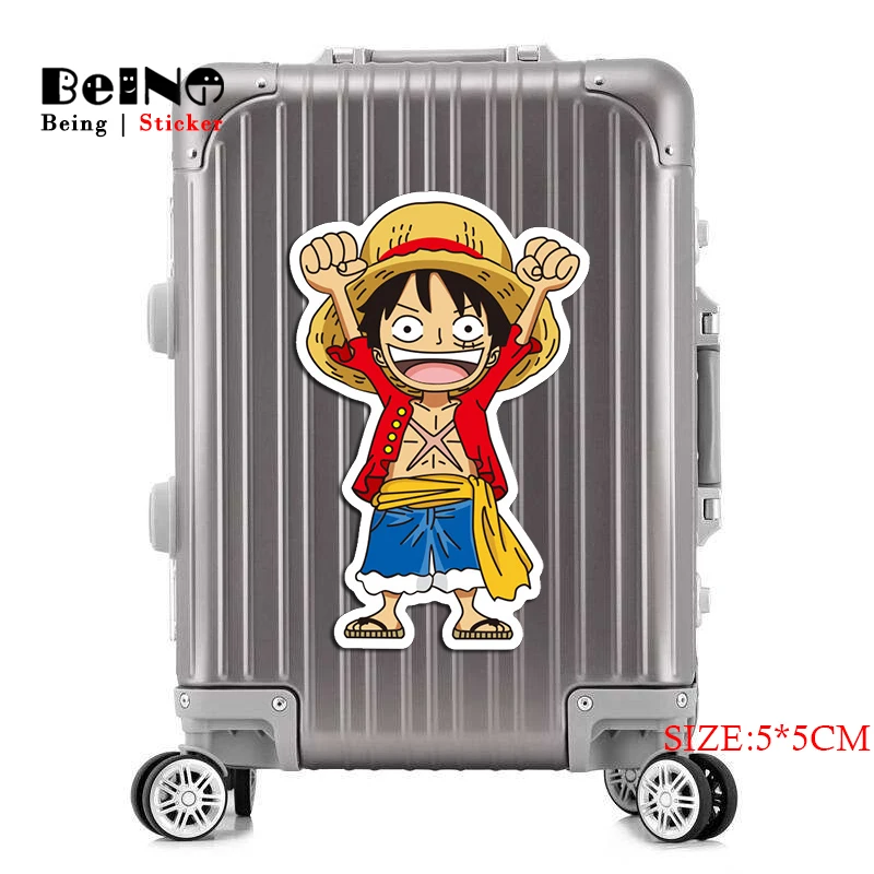 

One Piece Luffy Sticker Anime Cartoon Superhero Tony Chopper Waterproof Suitcase Laptop Guitar Luggage Skateboard Toy Stickers