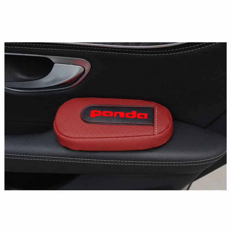 Мягкая и удобная подушка для поддержки ног, Накладка для двери автомобиля для Fiat Panda - Название цвета: Красный