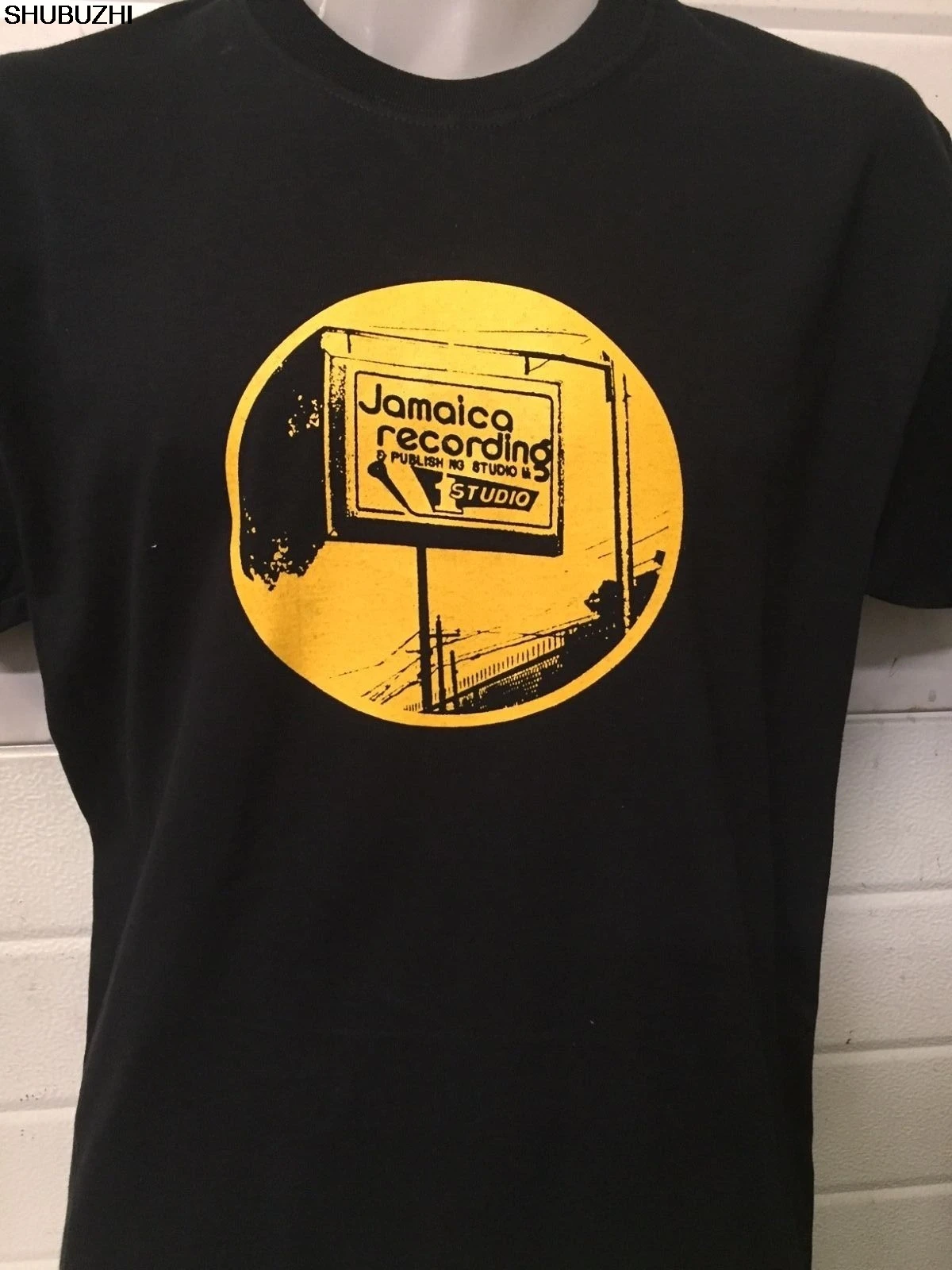

STUDIO 1 CIRCLE LOGO BLACK SHIRT dub reggae trojan records vinyl ska blue beat sbz3287