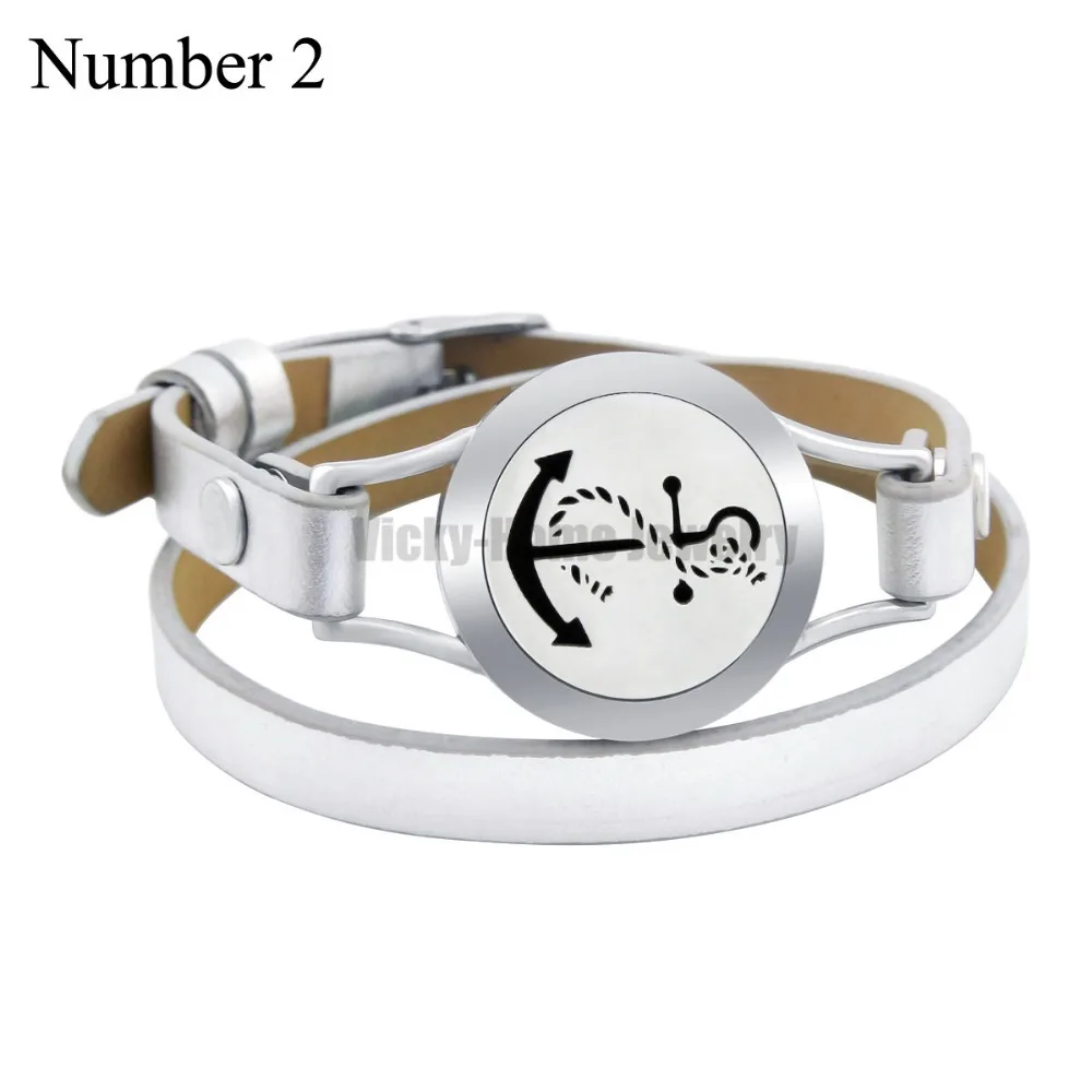 ZP-BS086-2 Diffuser Leather Locket Bracelet 