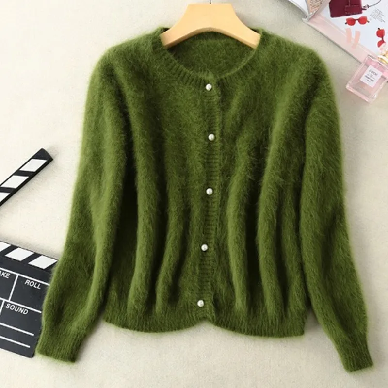

Brand new mink cashmere sweater women cashmere cardigans knitted pure mink coat free shipping S1896