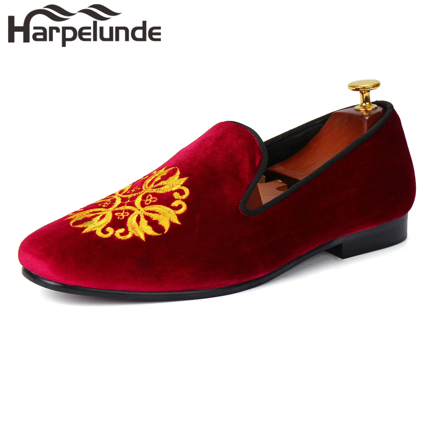 burgundy velvet flats