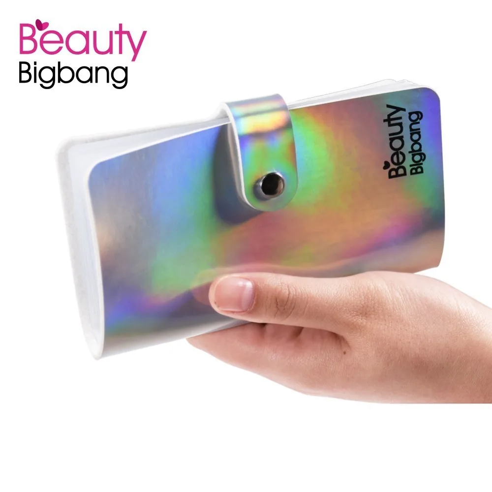 

BEAUTYBIGBANG 18 Slots 6*12cm Colorful Rectangular Nail Art Plate Organizer Laser Stamping Plate Holder Case Bag