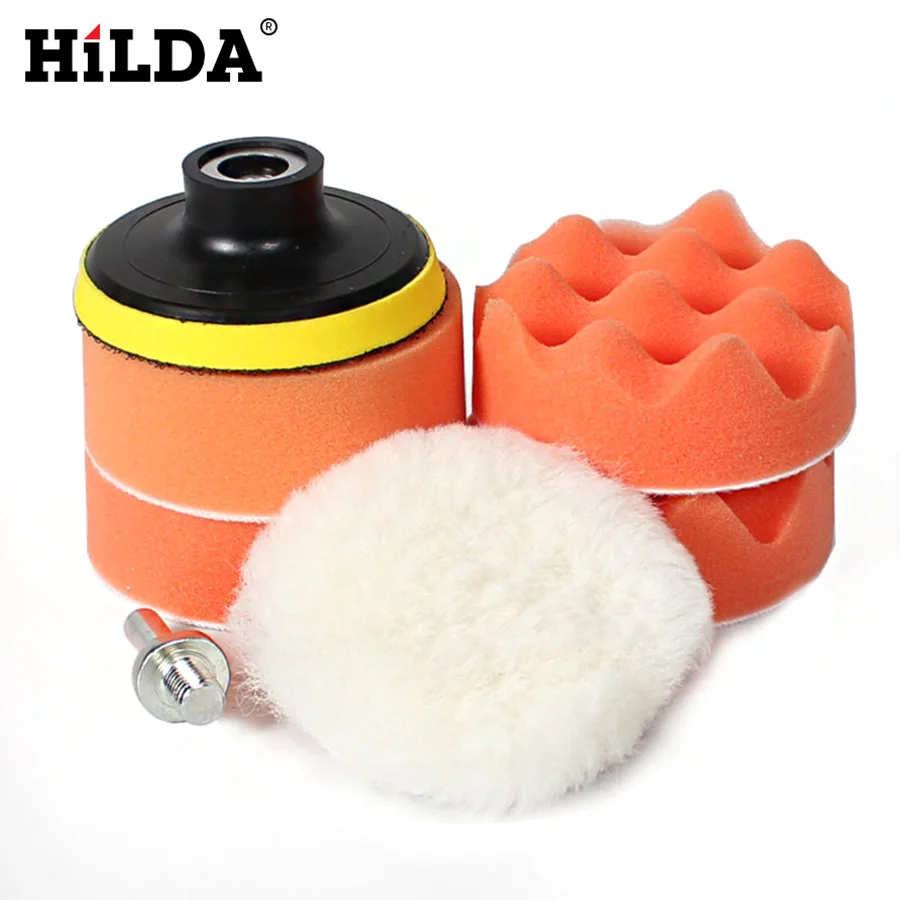 HILDA 7pcs 3 Inch Car Polishing Pad Set Polishing Buffer Waxing Buffing Pad Drill Set Kit Polishing Sponge Wheel Kit Polisher HILDA 7pcs 3 Inch Car Polishing Pad Set Polishing Buffer Waxing Buffing Pad Drill Set Kit Polishing Sponge Wheel Kit Polisher