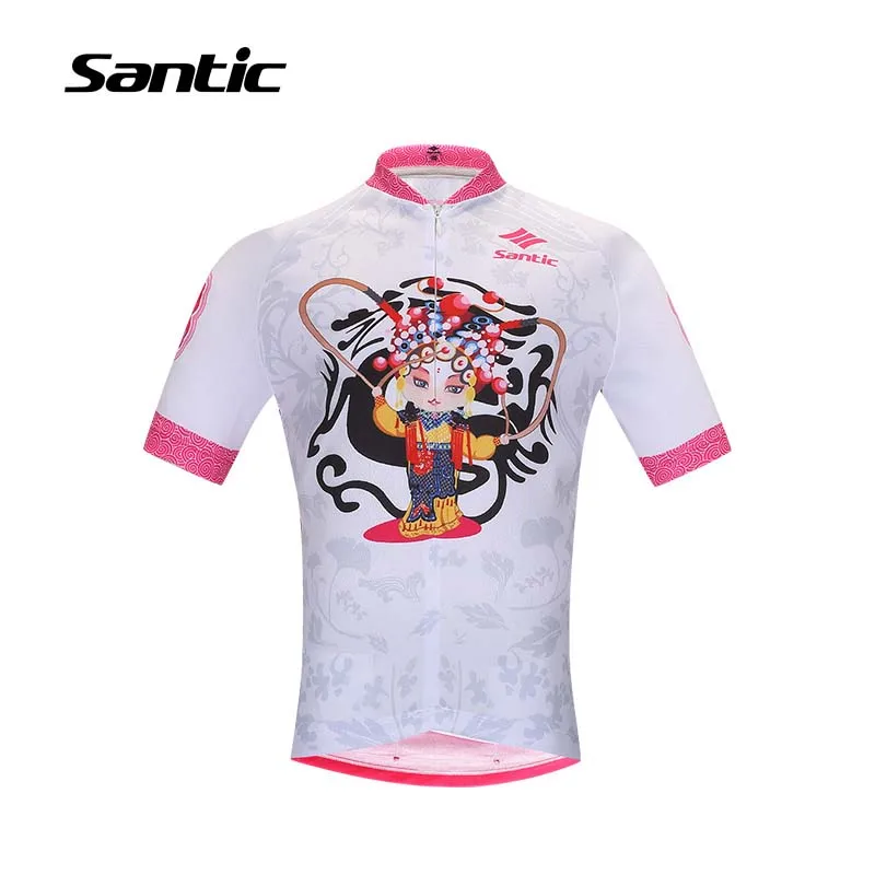 2016 Santic Girls Cycling Jersey Children Summer Breathable Sport