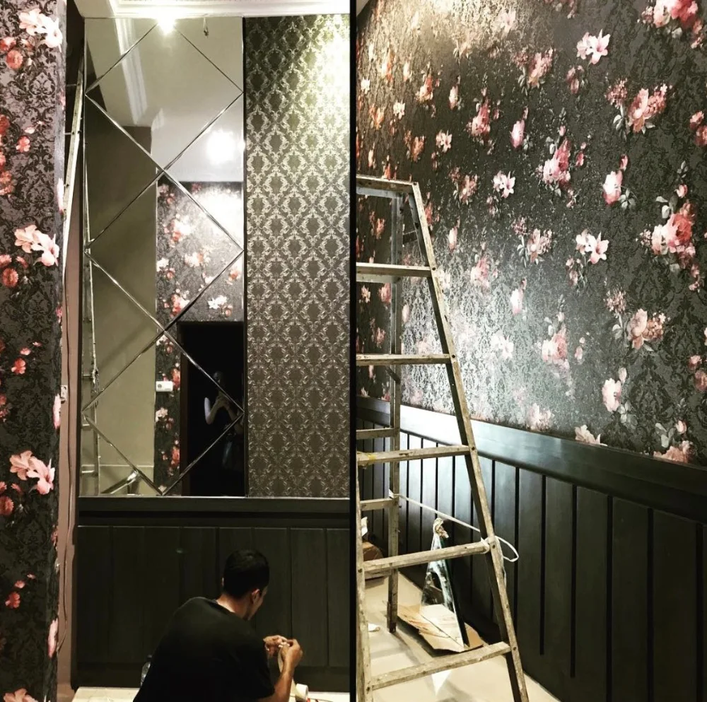 

Luxury Silver color Beveled Mirror tiles decoration for bar